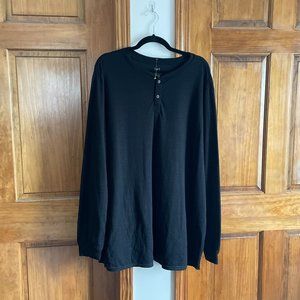 George Black Henley Long-Sleeve Soft Tee Size XXXL